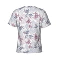 thumbnail image 6 of Vsdgher Lilies Flowers Print Men's Dry Fit Mesh Athletic Shirts Moisture Wicking Tennis T-Shirt Tops, 6 of 9