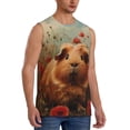 thumbnail image 2 of Haiem Men's Rose Cute Guinea Pig Print Tank Tops Summer Sleeveless Cut Off Workout T-Shirts Fitness Vest Athletic Undershirts-XX-Large, 2 of 8