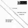 thumbnail image 3 of Au Naturale 14k White Gold Paperclip Link Chain Bracelet (2.5 mm, 7 inch), 3 of 7