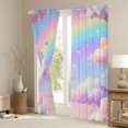 thumbnail image 3 of jejeloiu 3D Colorful Clouds Black Out Curtains,Multicolor Gradient Sky Curtains Pack of 2 (42x63 Each) For Girls Kids, 3 of 6