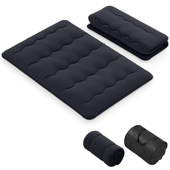 Costway Full Futon Mattress Japanese Floor Pad Washable Cover Carry Bag Black