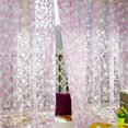 thumbnail image 1 of Vintage Style Lace Floral Net Voile Curtain Panel Slot Top Home Decor, 1 of 5