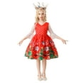 thumbnail image 1 of TheFound Robe de Noël Rayure/argyle/point Dessin Animé Imprimer une Seule Pièce pour la Fête, 1 of 9