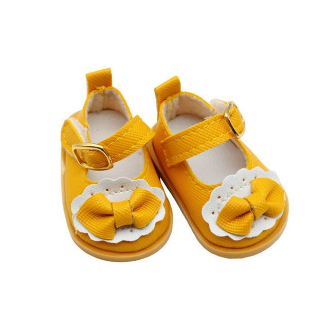 Flmtop 1 Paire de Chaussures de Poupée Adorables Design Décontracté Nœud à la Mode Chaussures de Poupée pour Décoration