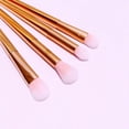 thumbnail image 4 of Juego De 4 Brochas De Maquillaje En Polvo Para Base De Sombra De Ojos, Nariz, Cara, Dorado, 4 of 9