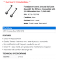 thumbnail image 2 of Front Lower Control Arm and Ball Joint Assembly Set 2 Piece - Compatible with 2014 Mercedes-Benz CLS63 AMG, 2 of 2