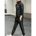 thumbnail image 4 of Kaerm Boys Workout Running Athletic Tracksuit Zipper Pullover Sweatshirt with Sweatpants 2 Pcs Set Black 130, 4 of 7