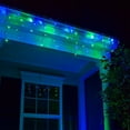 thumbnail image 4 of Set of 70 Blue and Green LED Icicle Lights, Wide Angle, White Wire 6 in. Spacing, 4 of 7