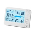 thumbnail image 4 of Reloj despertador digital compacto con estación meteorológica, temperatura y humedad. Estilo B Blanco, 4 of 7