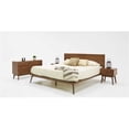 thumbnail image 3 of Modrest Carmen 83x83" Modern Rubber Wood Eastern King Bed in Walnut, 3 of 4
