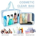 thumbnail image 2 of Minzimin Clear Makeup Bags, 6 Pcs Cosmetic Makeup Bags Set Clear PVC with Zipper Handle Portable Travel Luggage Pouch Airport Airline Vacation Organization, 2 of 9