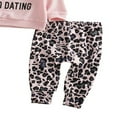 thumbnail image 4 of Toddler Outfits Letter Printed Shirt+Leopard Pants+Hairband, 4 of 5