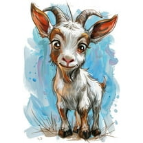 DIY 5D Diamond Painting Kit (for Adults) Diamond Painting "Animal, Lively and Cute Goat" - Full Diamond Crystal Rhinestone Embroidery Craft Kit, Can be Used as Gift, Wall Decoration
