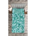 thumbnail image 3 of Ambesonne Geometric Quilted Bedspread Set 2 Pcs, Triangle Mosaic Shape, Twin Size, Teal Green, 3 of 3