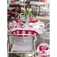 thumbnail image 4 of Outdoor Tablecloth with Umbrella Hole and Zipper, Happy Valentine's Day Round Table Cloth 60 Inch Waterproof Tablecloth, Love Hearts Romantic Gray Wooden Picnic Table Cover for Patio Camping, 4 of 7