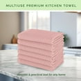 thumbnail image 4 of Elegant Comfort 100% Turkish Cotton 24-Pack Waffle Kitchen Towels - Quick Drying and Absorbent Kitchen Dishcloth Towels, Soft Multi-Purpose Cleaning Towels, 16 x 25, Dusty Rose, 4 of 5