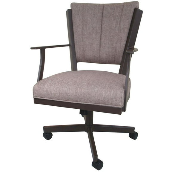 Montana Swivel Metal Dining Caster Chair Reading Base - Basin Beige - Coffee