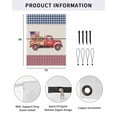 thumbnail image 2 of 4th of July RV Awning Sun Shade Screen 9'X7' American Flag Watermelon Truck Mesh Sunscreen Patriotic Stars Awning Shade Screen with Zipper UV Blocker Completed Kits for RV Motorhome Camper, 2 of 7