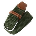 thumbnail image 5 of Cinturón de lona tejido para hombre Cinturón web Hebil de aleación de viaje Verde Zulema Cinturones de lona casuales para hombres, 5 of 5