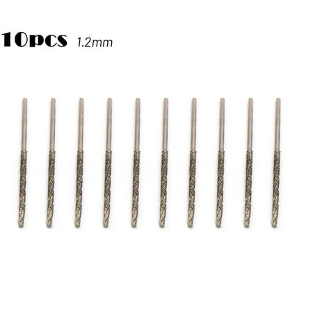 

Goodhd 10Pcs Diamond Coated Spiral Drill Bits Drilling Polishing For Glass JewelryAgate