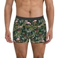thumbnail image 2 of Goofa Flamingos And Palm Leaves Printed Men's Boxer Briefs Underwear, Moisture-Wicking Underwear, Trunk,Soft and Breathable Cotton Underwear-X-Large, 2 of 9