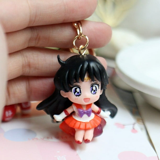 Bandai genuino Anime japonés Sailor Moon figuras de Anime Tsukino Usagi Mizuno Ami modelo de estilo diferente llavero mochila colgante xuanjing unisex