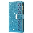 thumbnail image 4 of Allytech Wallet Case for Samsung Galaxy S24 Plus - Glitter Leather Stand Multiple Cards Holder Hand Wrist Flip Folio Cover Stand - Skyblue, 4 of 8