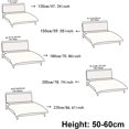 thumbnail image 2 of Blue 150cm Headboard Cover, Stretch Quilted Dustproof Crushed Headboard Protector Cover, Washable Removable, for Bedroom Decor, 2 of 5