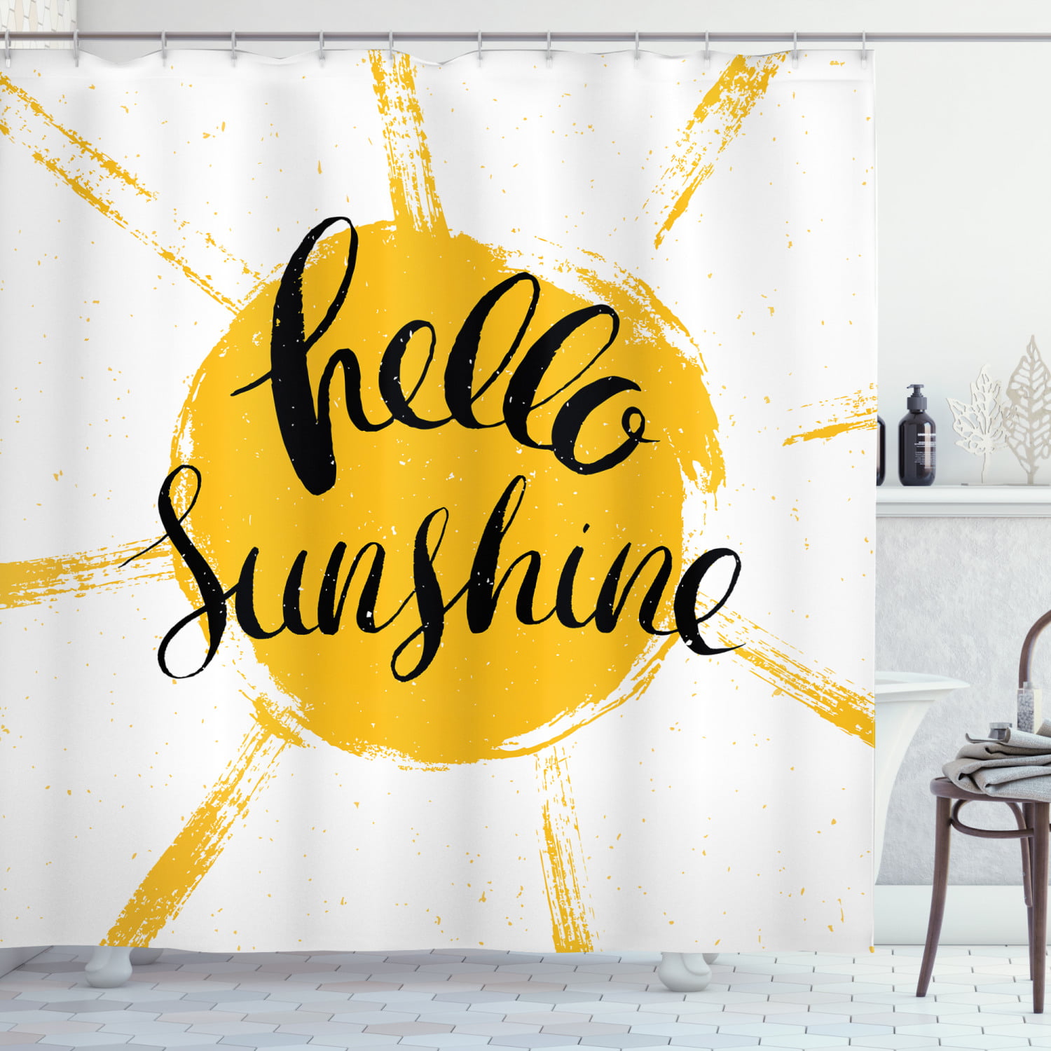 O Sunshine Shower Curtain Vintage, Sunshine Shower Curtain