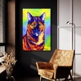 thumbnail image 5 of Epic Art 'Colorful Tortoiseshell Cat' by Rebecca Wang Art, Acrylic Glass Wall Art, 24"x36", 5 of 8