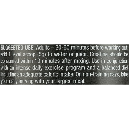 Equate Creatine Monohydrate Dietary Supplement, Unflavored, 5 g, 15.87 oz