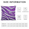thumbnail image 5 of PHYHOO Purple Animal Print Throw Pillow Cove, Glitter Zebra Print Pillow Cover for Girls Women, Gray Sequins Stars Cushion Cover, Psychedelic Abstract Decorative Square Pillow Case, 5 of 5