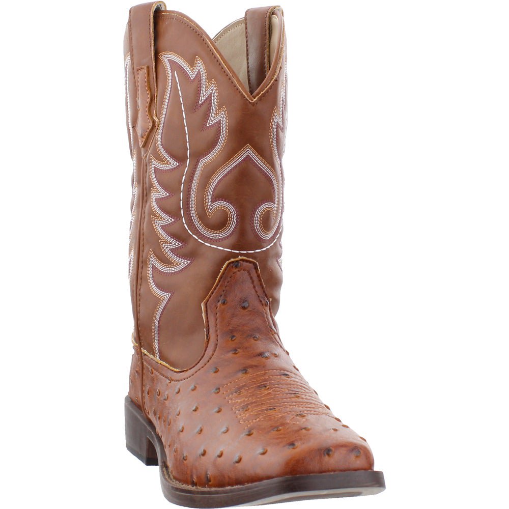 Roper Roper Bumps Square Toe Mens Western Cowboy Boots Mid Calf Tan
