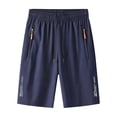 thumbnail image 2 of RKSTN Ice Silk Gym Shorts for Men Quick Dry Plus Size Drawstring Waist Straight Leg Sporty 5 Inch Jogging Training Summer Shorts with Pockets (Dark Blue ,XXXL), 2 of 6