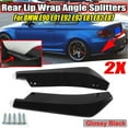 thumbnail image 6 of 1 Pair Car Universal Rear Bumper Lip Wrap Angle Splitters Wings Aprons Anti-Scratch Diffuser Winglet Protector Rear Spat, Gloss Black, 6 of 10