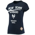 thumbnail image 2 of Women's Stitches Navy New York Cubans Negro League Logo T-Shirt, 2 of 3