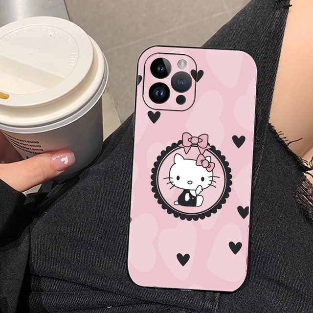 Cute Cat Hello K-k-Kitty Phone Funda Coque Case For iphone Apple 14 13 12 11 Pro XS Max Mini X XR SE 8 7 15 6 Plus Case Shell Wanyu