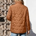thumbnail image 5 of Ghalytn Women's Quilted Jacket Stand Collar Full Zip Lightweight Puffer Coat Long Sleeve Outerwear, 5 of 8