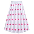 thumbnail image 3 of Halloween Costume Little Shepherdess Cosplay Outfits Flutter Sleeve Pink Top with White Polka Dot Long Skirt Set for Halloween Dress Up,Size 110, 3 of 7