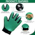 thumbnail image 3 of Upgrade Pet Grooming Gloves, Grooming Gloves for Dogs, Cats, Rabbits & Horses with Long and Short Hair, Efficient Pets Hair Remover Mittens - 1 Pair (Green), 3 of 13