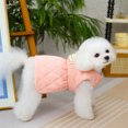 thumbnail image 2 of Dog Dress for Small Dogs Cartoon Cute Outerdoor Clothes with Leash Ring Warm Coat Clothes Spring Clothes,Pink,S, 2 of 6