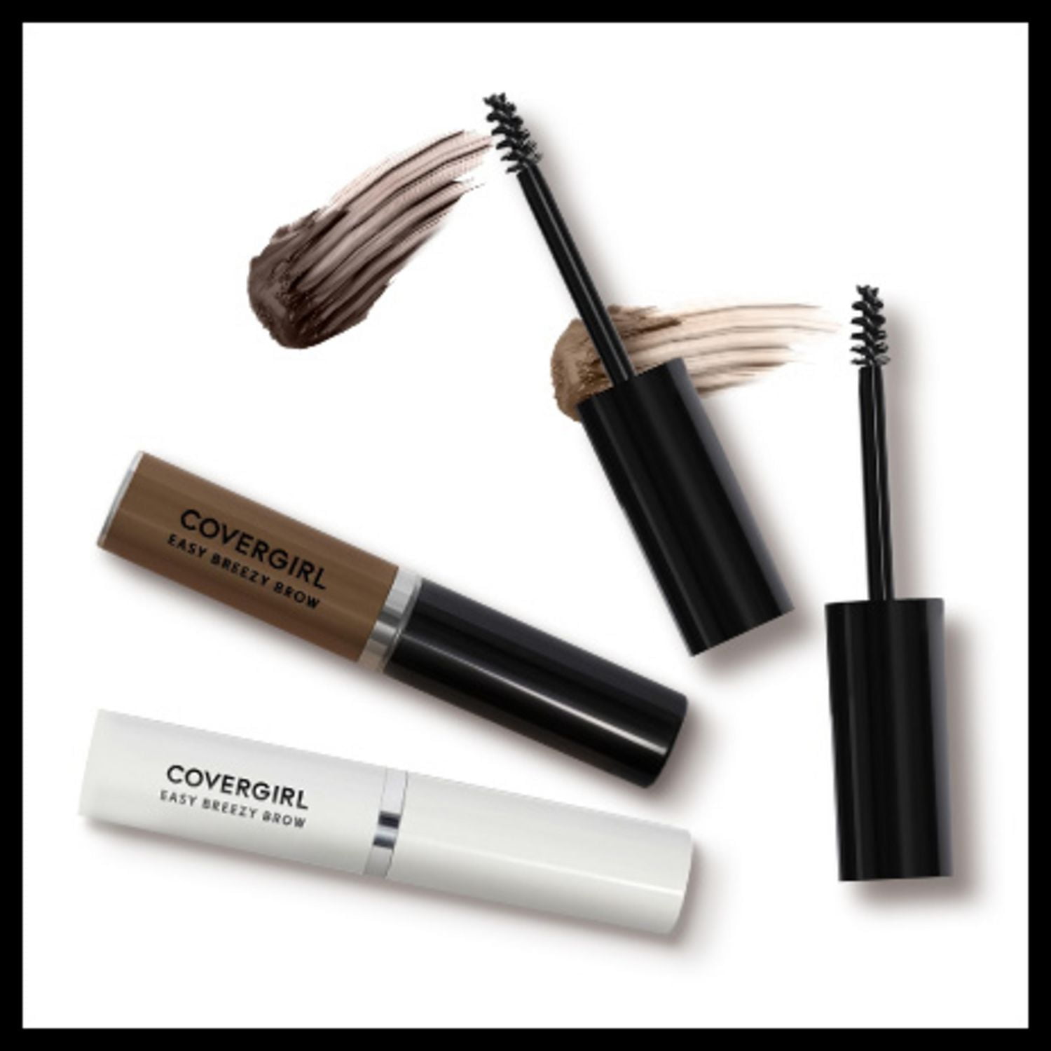 COVERGIRL Gel volumisant pour sourcils Easy Breezy Brow, tenue des sourcils pendant 24h, infusé d'huile d'argan et de biotine, 100% Sans Cruauté Gel teinté pour les sourcils