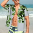 thumbnail image 7 of Disketp Hawaiian Shirts For Men,Watercolor Green Leaves Print Mens Casual Short Sleeve Button Down Shirts Beach Shirt, 7 of 7