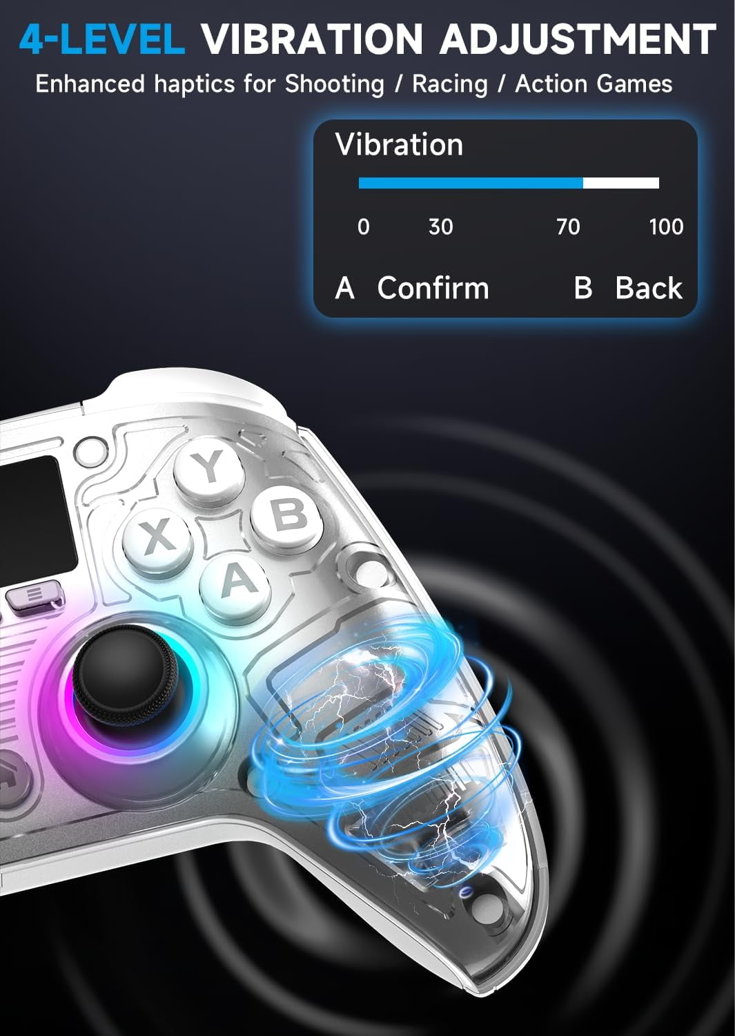 AOC Wireless Gaming Controller for PC, Steam, PS4, iOS, Android