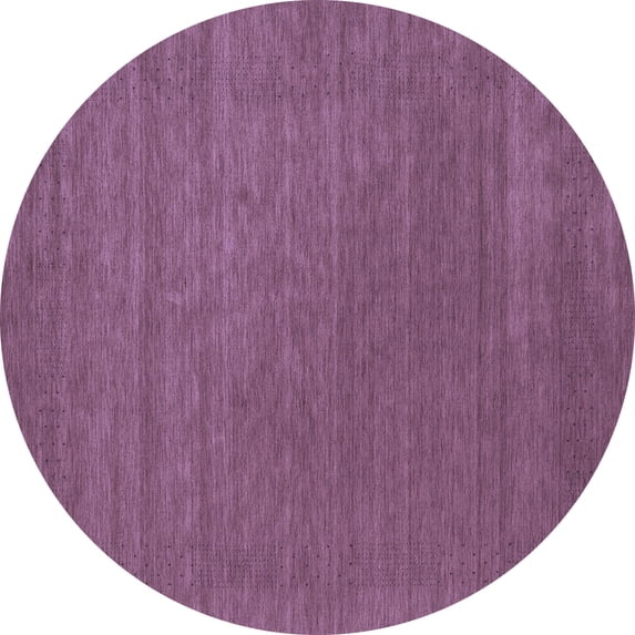 Ahgly Company Machine Washable Indoor Round Abstract Blue Contemporary Area Rugs, 4' Round