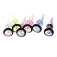 thumbnail image 2 of 6 Piezas Acrílico Sunnimix Trampolín Ensanchador Oído Tapones Cónicos Acero Inoxidable O-Ring, 2 of 6