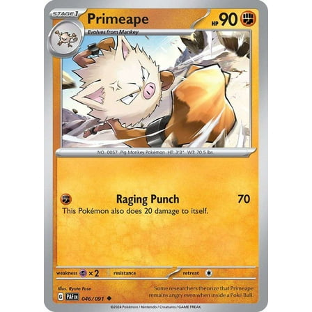 Pokemon Paldean Fates Uncommon Primeape #46