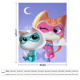 thumbnail image 3 of Manta SuperKitties de franela suave y acogedora con dibujos animados para niños y niñas, mantas de vellón cálidas de lujo para sofá, cama, camping, viajes, 40 x 50 pulgadas, 3 of 8