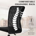 thumbnail image 5 of CL.HPAHKL Mesh Office Desk Chair Armless Computer Chair, Adjustable Rolling Task Work Swivel Chairs with Wheels, Ergonomic PC Chair for Small Spaces Home Bedroom Study, Black, 5 of 7