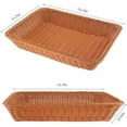 thumbnail image 2 of 10 Pack Bread Baskets, 15.7 Inch Poly Wicker Serving Trays, Imitation Rattan Woven Storage for Fruit, Snacks, Vegetables, Kitchen, Restaurant, Hotel, Home Display$$Home Decor, Kitchen, & Other, 2 of 6